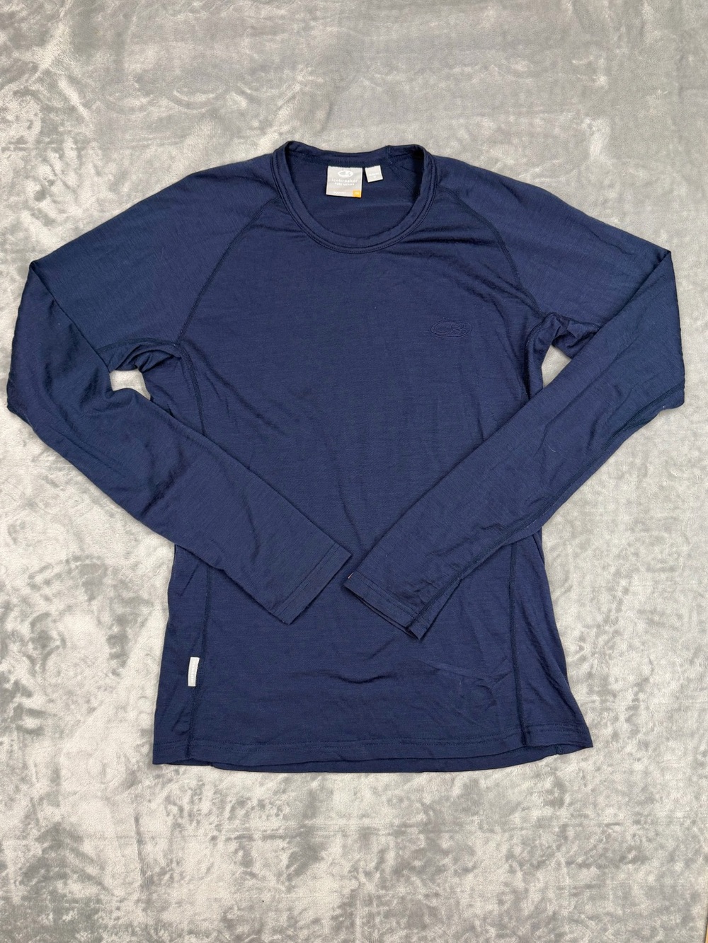 Icebreaker Pure Merino Bodyfit 200 Navy Long Sleeve Crew Top